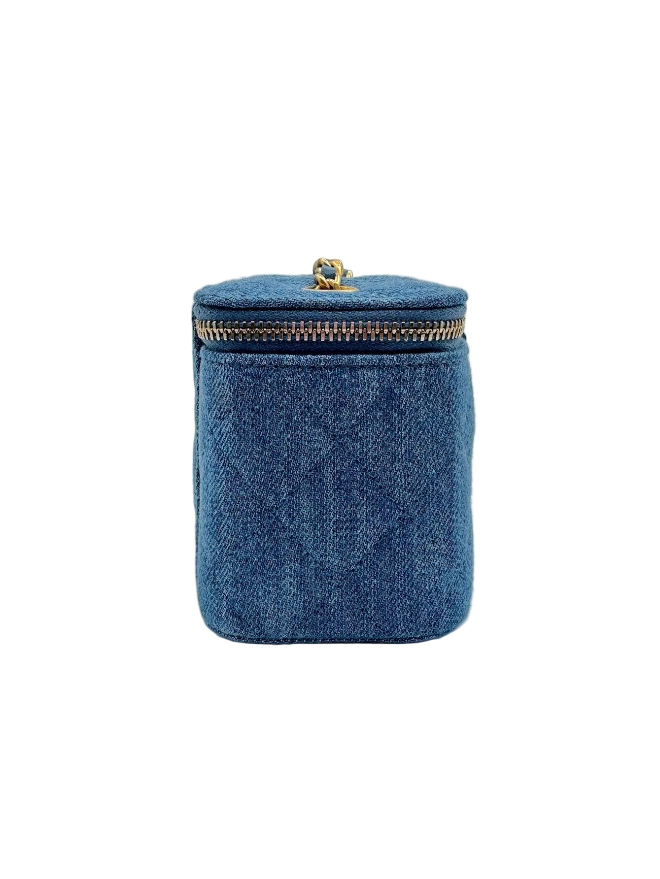Chanel Blue Denim Pearl Crush Mini Vanity Bag