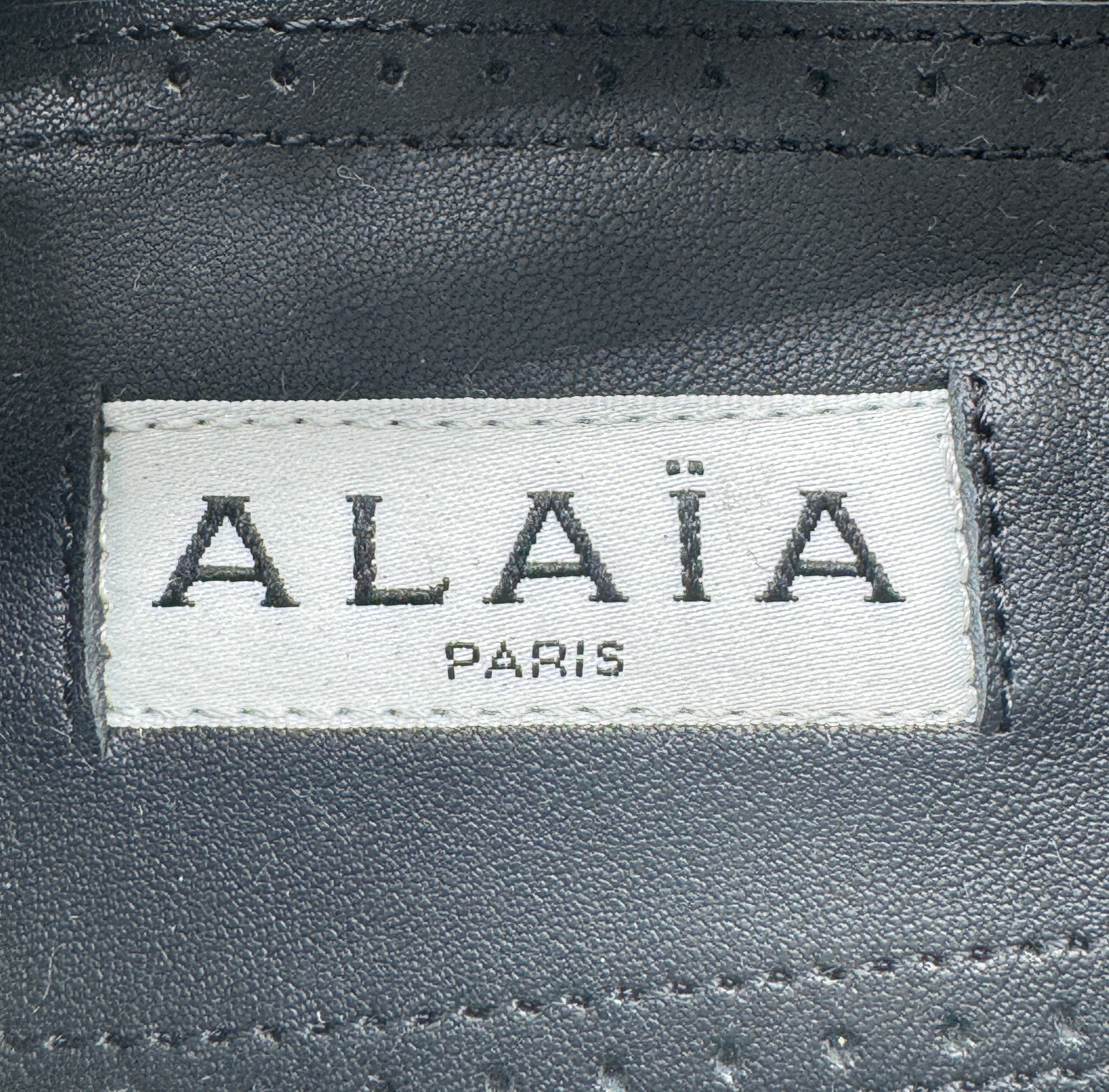 Alaïa Black Leather Silver Balls Ballet Flats