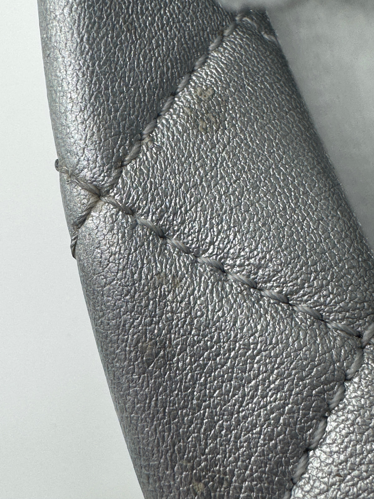 Chanel Silver Camellia Mini Flapbag