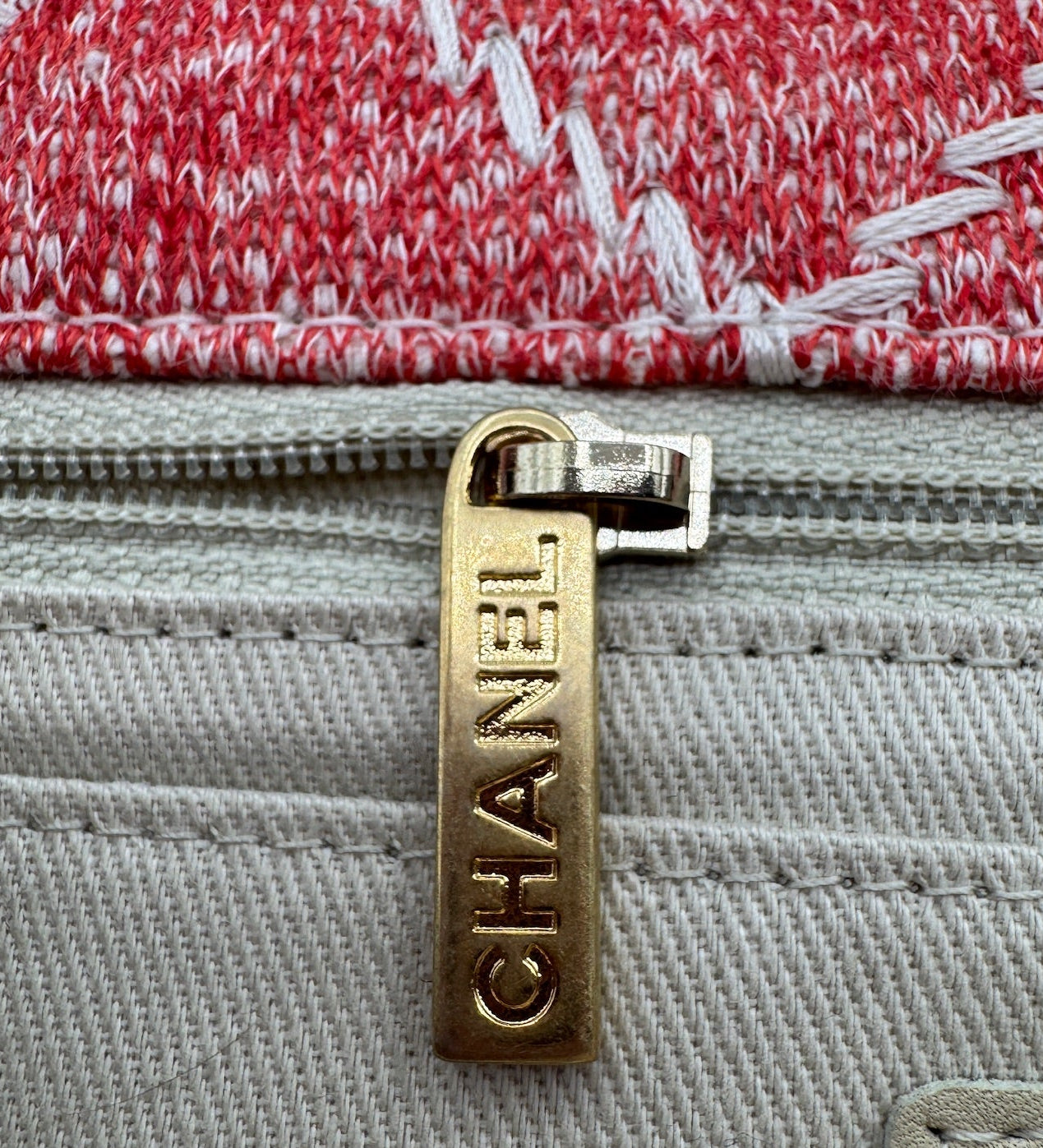 Chanel Color Block Quilted Jersey Fabric Large Flapbag