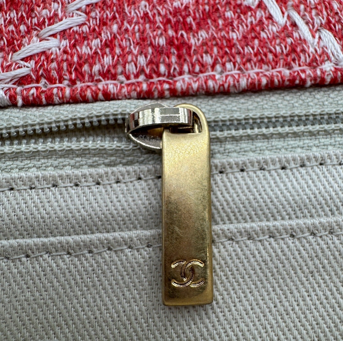 Chanel Color Block Quilted Jersey Fabric Large Flapbag