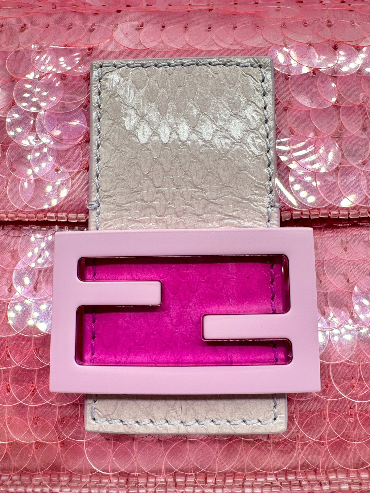 FENDI Pink Sequin Baguette
