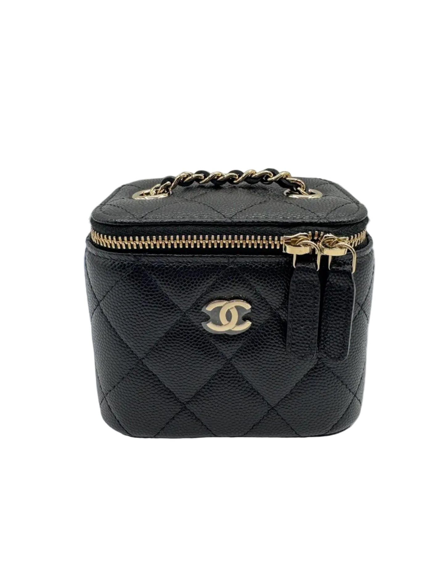 Chanel Black Caviar Mini Box Vanity Bag