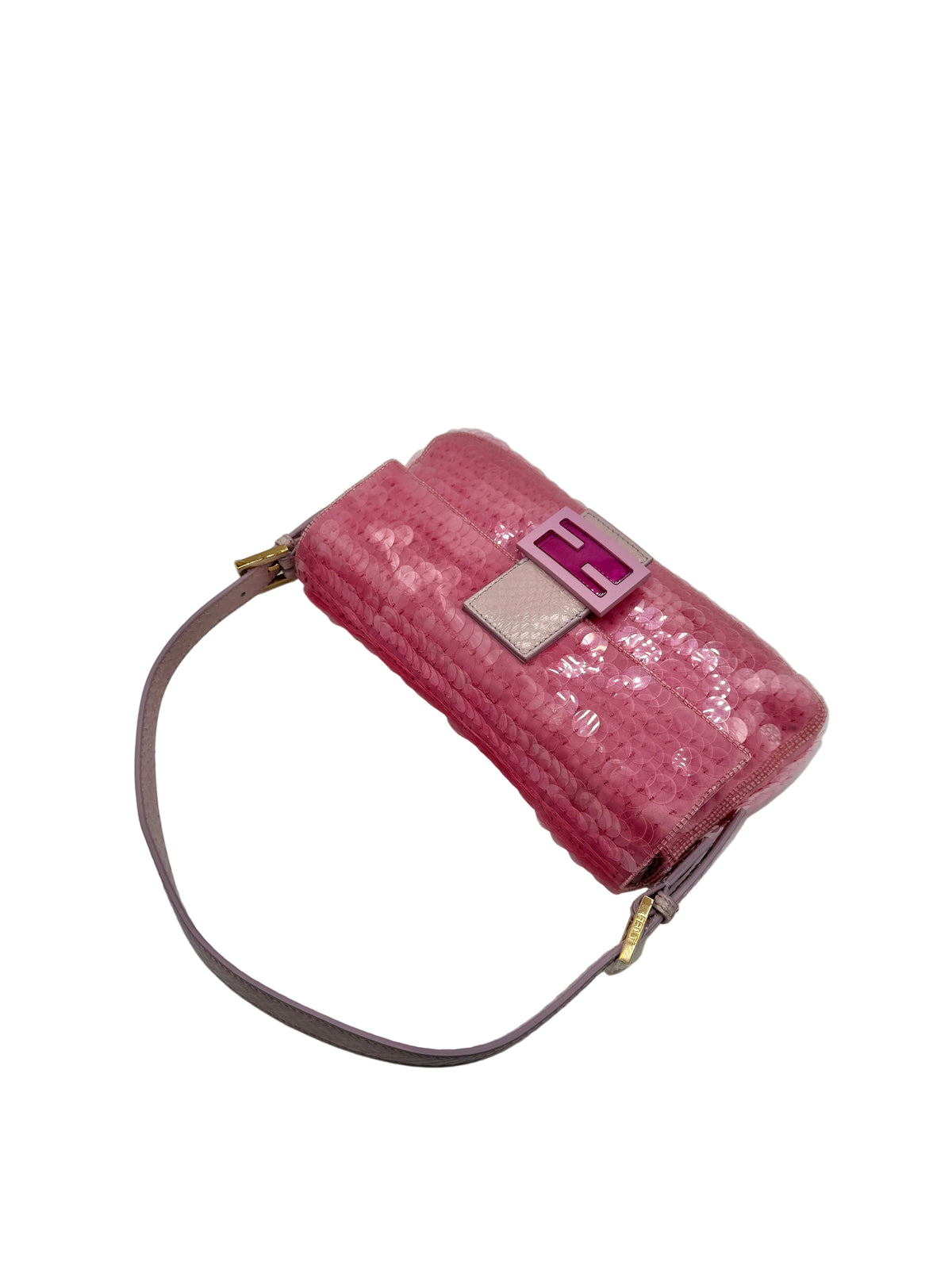 FENDI Pink Sequin Baguette
