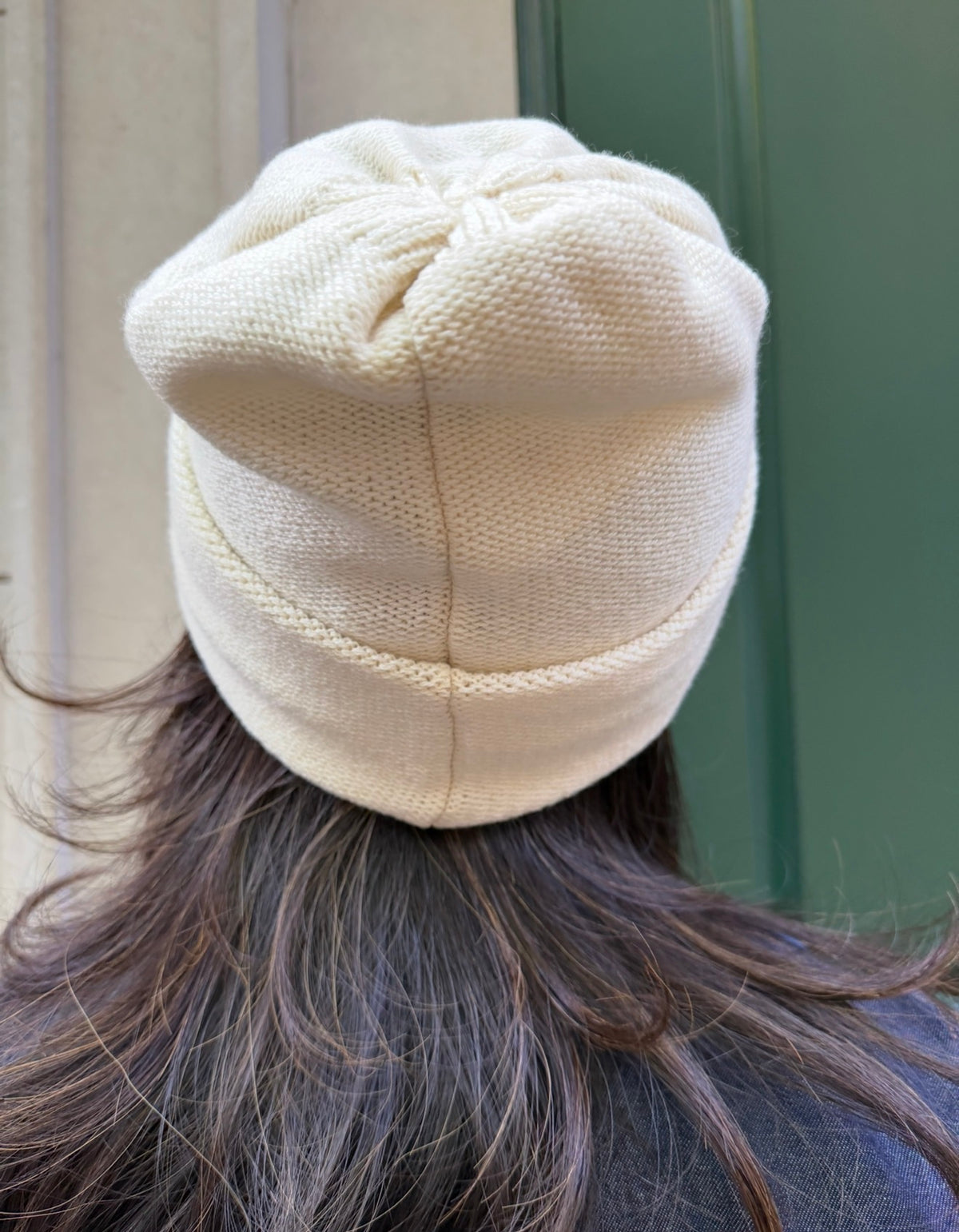 Chanel White Ivory Beanie with Black CC Logo