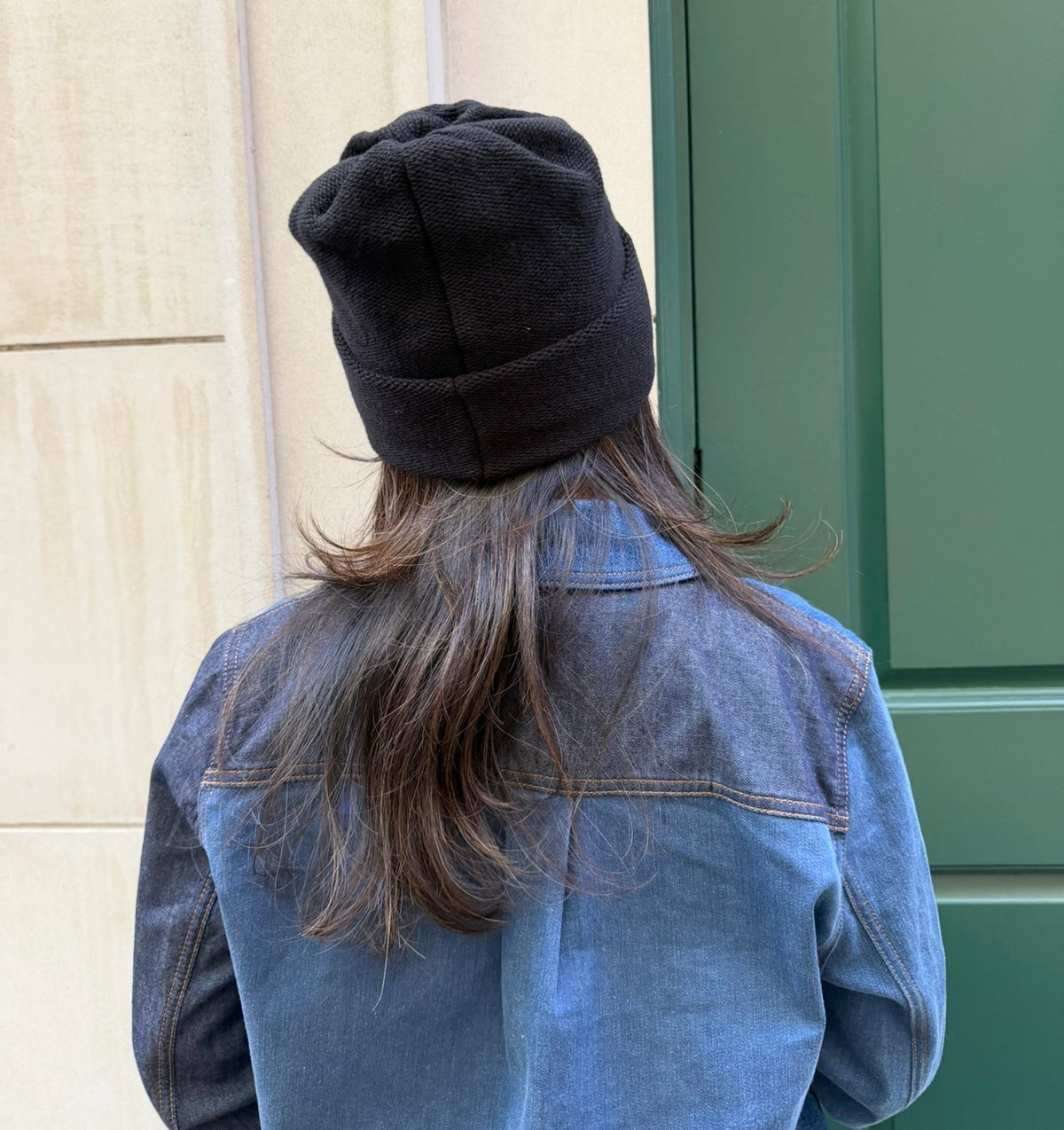 Chanel Black Beanie with White CC Logo