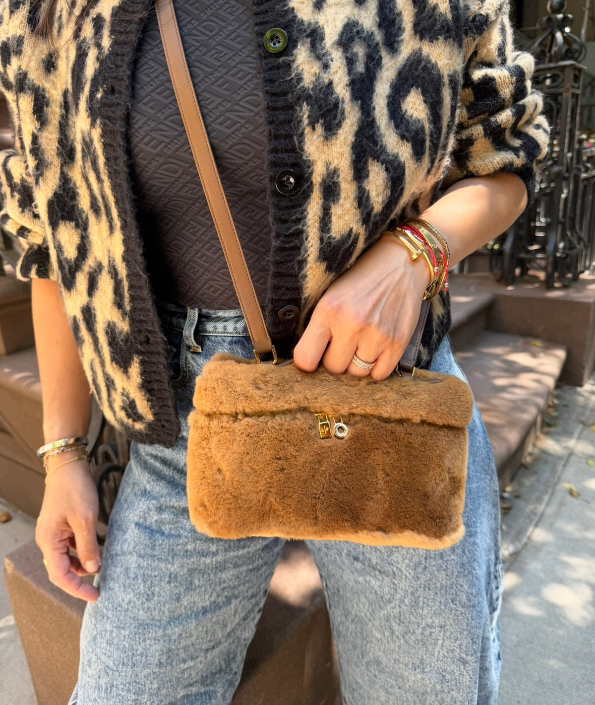 Loro Piana L19 Brown Mink Fur Pouch