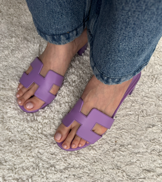 Hermès Oasis Sandals Violet Parme Purple